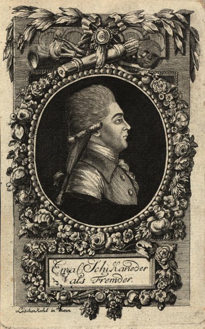 Emanuel Schikanederin muotokuva 1751-1812, 1788. tekijältä Johann Hieronymus Loeschenkohl