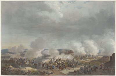 Orangen prinssi Quatre-Brasin taistelussa, 1815 Kaksitoista levyä William I:n saapumisesta ja virkaanastumisesta Brysseliin sekä taisteluista Quatre-Brasissa ja Waterloossa vuonna 1815 (sarjan nimi) tekijältä Johann Hürlimann