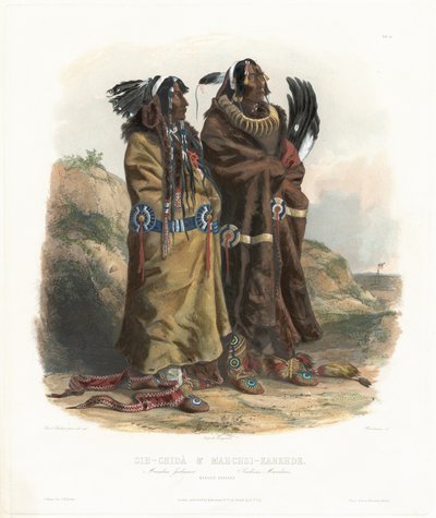 Sih-Chidä i Mahchsi-Karehdefinnish tekijältä Johann Hürlimann, after Karl Bodmer
