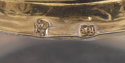 Yksityiskohta tankardista, Danzig, n. 1680 tekijältä Johann II Rohde