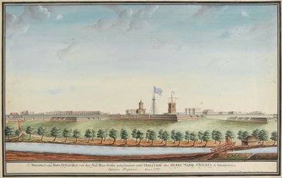 Prospect vom Fort St George tekijältä Johann Jacob Ludewig Rothmeyer