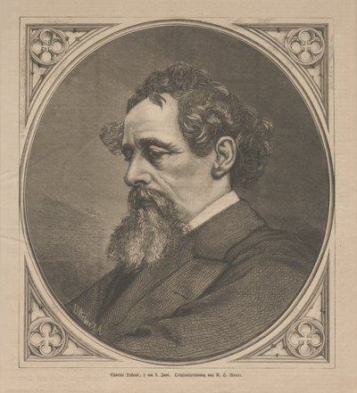 Charles Dickensin muotokuva, 1870. tekijältä Johann Jacob Weber