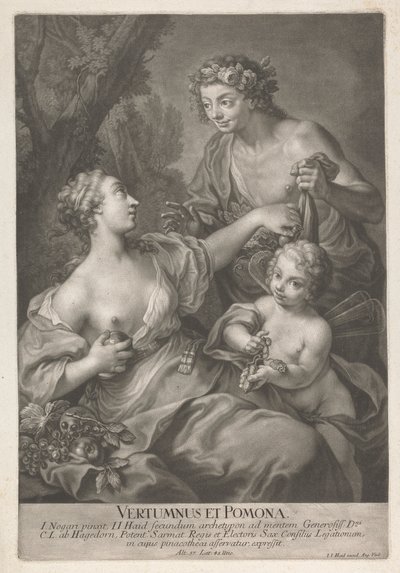 Vertumnus ja Pomona tekijältä Johann Jacobus Haid