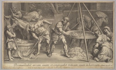 Vehnä ja akanat, 1728. tekijältä Johann Jakob Frey the Elder