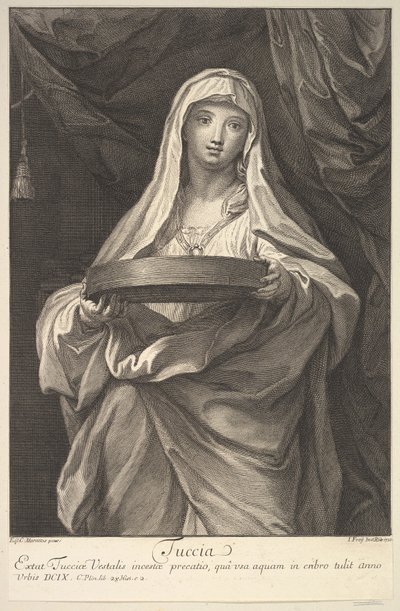 Tuccia, 1720. tekijältä Johann Jakob Frey the Elder