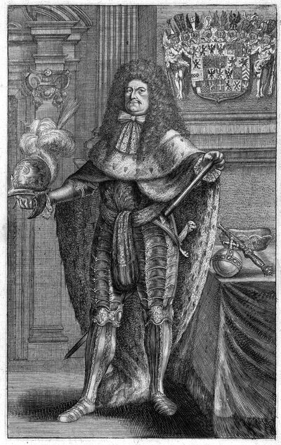 Frederick Williamin muotokuva 1620-1688, Brandenburgin vaaliruhtinas, Preussin herttua, 1683 tekijältä Johann Jakob Vogel