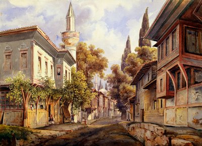 "Katu Konstantinopolissa", 1835 tekijältä Johann Jakob Wolfensberger