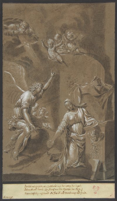 Marian ilmestys, 1600-luvun loppu. tekijältä Johann Jakob von Sandrart