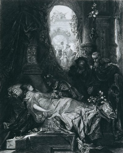 Näennäisesti kuollut Juliet Capulet tekijältä Johann Klaus