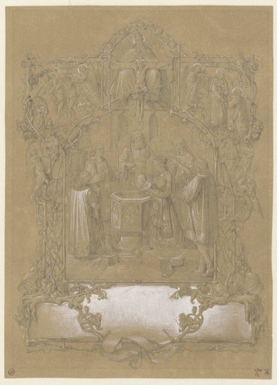 Suunnittelu kastekorttiin tekijältä Johann Klein (attributed to)