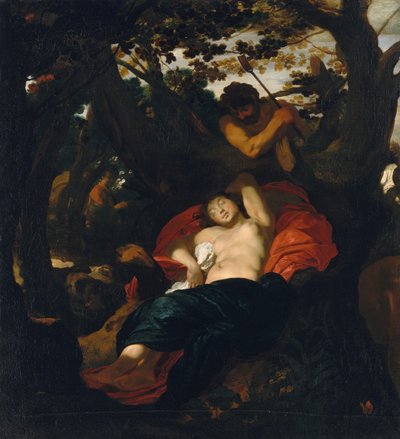 Nymfi ja paimen, n. 1625. tekijältä Johann Liss