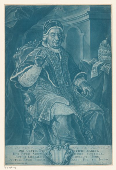 Benedictus XIV:n muotokuva tekijältä Johann Lorenz Rugendas (II)