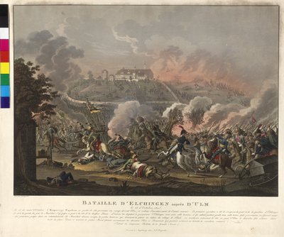 Elchingenin taistelu 14. lokakuuta 1805 (etsaus ja akvatintta). tekijältä Johann Lorenz Rugendas