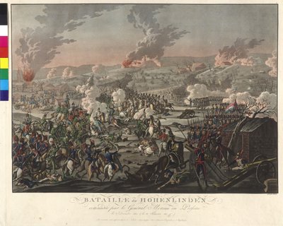 Hohenlindenin (Lindenin) taistelu 3. joulukuuta 1800 (etsaus ja akvatintta). tekijältä Johann Lorenz Rugendas