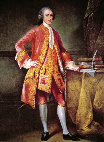 Frederick Calvertin muotokuva (väri litho) tekijältä Johann Ludwig (after) Tietz