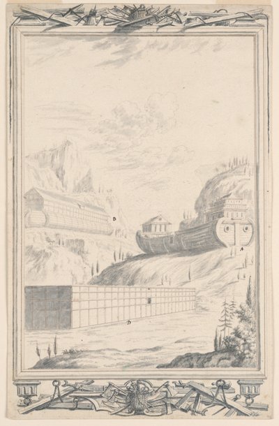Tutkimus Nooan arkille, levy 40, Physica Sacra tekijältä Johann Melchior Füssli