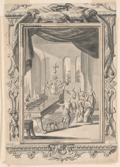 Tutkimus King Ogin rautasängylle, levy 324, Physica Sacra tekijältä Johann Melchior Füssli