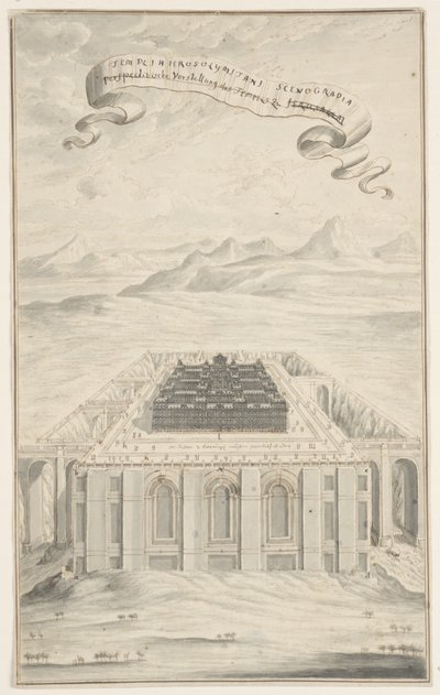 Tutkimus Jerusalemin temppeliä varten, levy 424, Physica Sacra tekijältä Johann Melchior Füssli