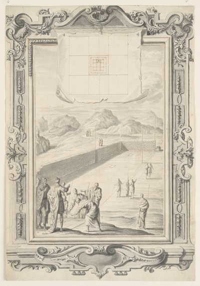Tutkimus Salomonin temppelin ensimmäistä suunnitelmaa varten, levy 420, Physica Sacra tekijältä Johann Melchior Füssli