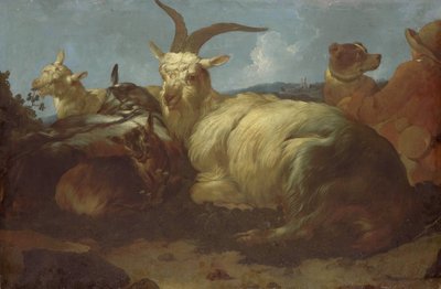 Vuohipaimen katselemassa eläimiään tekijältä Johann Melchior Roos