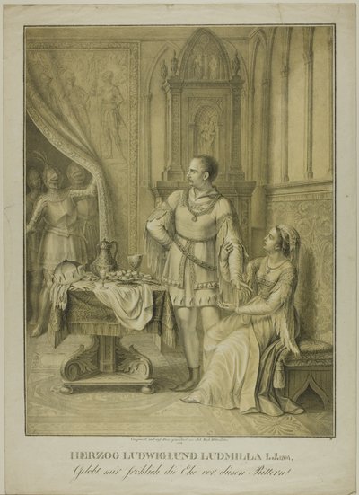 Herttua Ludwig I ja Ludmilla tekijältä Johann Michael Mettenleiter