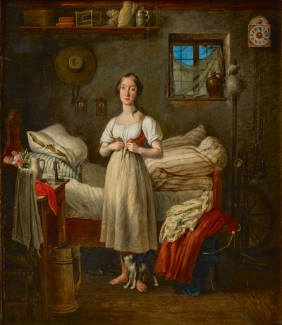 Tytön aamukäymälä tekijältä Johann Michael Neder