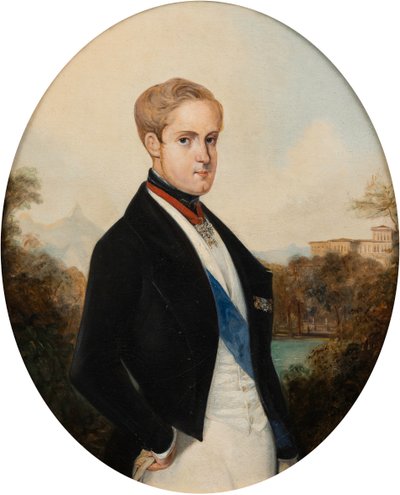 Brasilian keisari Pietari II:n muotokuva 1825-1891, 1846. tekijältä Johann Moritz Rugendas