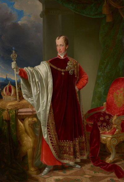 Keisari Ferdinand kultaisen fleecen ritarikunnan kunniakunnissa tekijältä Johann Nepomuk Ender