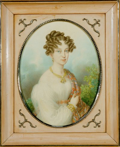 Marie-Louise Habsburg-Lothringen, Napoleon I:n leski, Parman herttuatar ... (akvarelli kartongille) tekijältä Johann Nepomuk Ender