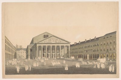 Vista del Teatre Reial de Brussel·les finlandès tekijältä Johann Nepomuk Gibèle