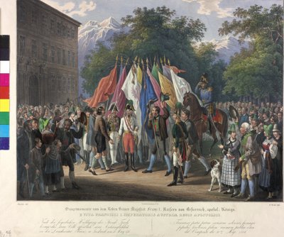Perinnöllinen kunnianosoitus Tirolissa 1816 tekijältä Johann Nepomuk Hoechle