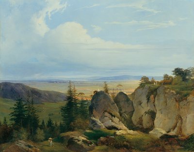 Wiener-Neustädter Heide Wetzelsdorfista nähtynä tekijältä Johann Nepomuk Passini