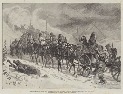 Serbian ja Bulgarian välinen sota, Serbian tykistö ylitti Ploca-vuoret lumimyrskyssä tekijältä Johann Nepomuk Schonberg
