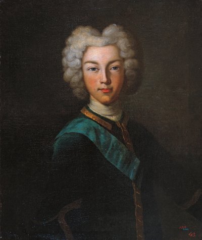 Venäjän tsaari Pietari II:n muotokuva 1715-1730, 1720-luvun loppu tekijältä Johann Paul Luedden