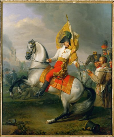 Arkkiherttua Karl, keisari Franz I/II:n veli, voittaja Aspernin taistelussa keisari Napoleon I:tä vastaan ... tekijältä Johann Peter Krafft