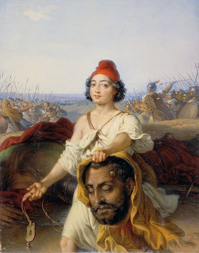 Daavid Goljatin pään kanssa tekijältä Johann Peter Krafft