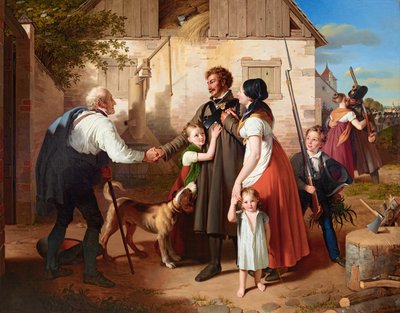 Landwehrmannin kotiinpaluu tekijältä Johann Peter Krafft