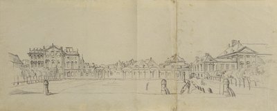Josefstädter Glacis ja Palais Trautson tekijältä Johann Peter Krafft