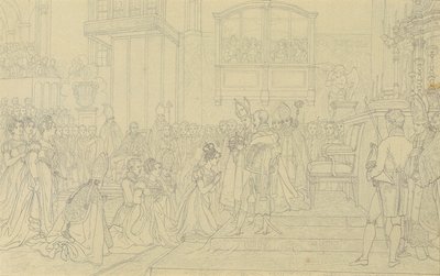 Keisarinna Carolina Augustan kruunaus Pressburgissa tekijältä Johann Peter Krafft