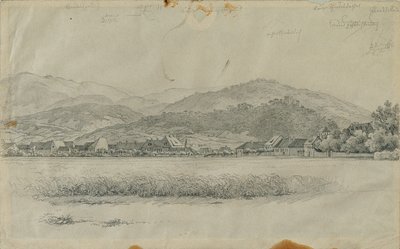 Maisema "Kaiser Franz seuraa köyhän miehen arkkua" tekijältä Johann Peter Krafft