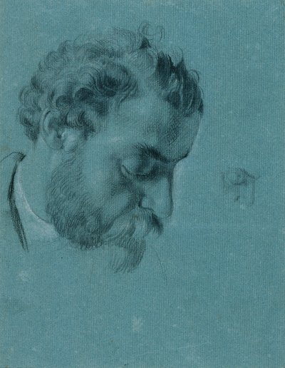 Muotokuvatutkimus elokuvalle "David Goljatin pään kanssa" tekijältä Johann Peter Krafft