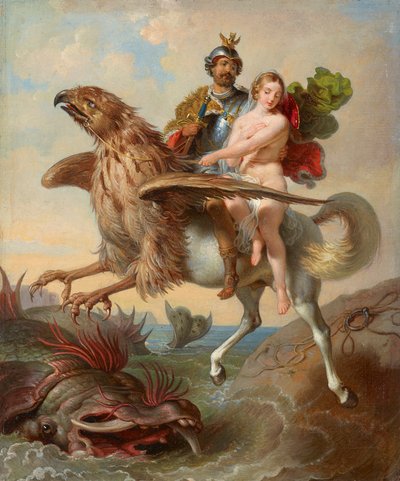 Rüdiger ja Angelica (tutkimus "Rüdiger ja Angelica") tekijältä Johann Peter Krafft