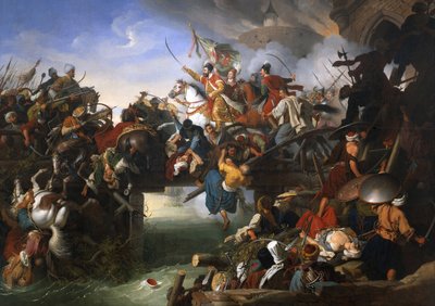 Nicholas Zrinsky: Szigetin puolustus turkkilaisia vastaan, 1825. tekijältä Johann Peter Krafft