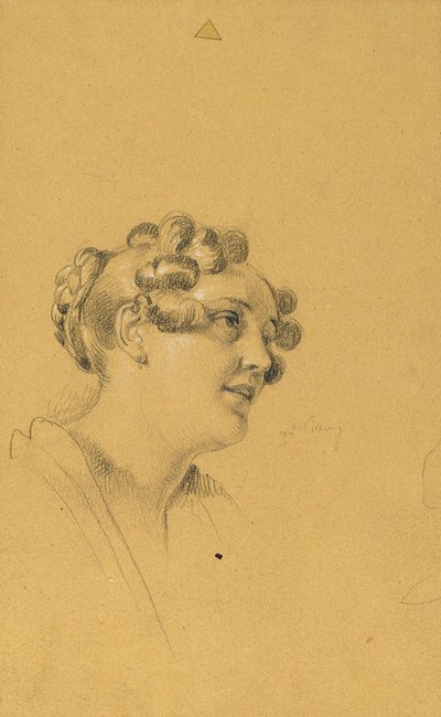 Estudi de retrat femení per a la "Sortida de la parella imperial després d