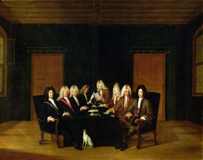Valtuutetut Badenin kongressissa syyskuussa 1714 tekijältä Johann Rudolph the Elder Huber