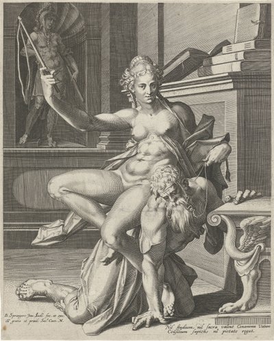 Aristoteles ja Phyllis tekijältä Johann Sadeler (I)