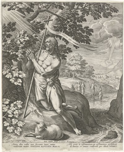 Johannes Kastaja autiomaassa tekijältä Johann Sadeler (I)