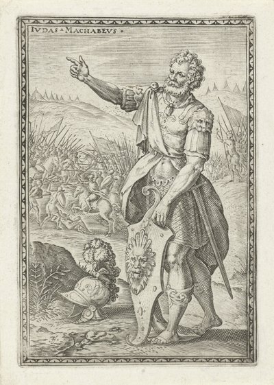Juudas Makkabeus Ivdas Machabevs (otsikko esineessä) Vanhan testamentin hahmot (sarjan nimi) tekijältä Johann Sadeler (I)