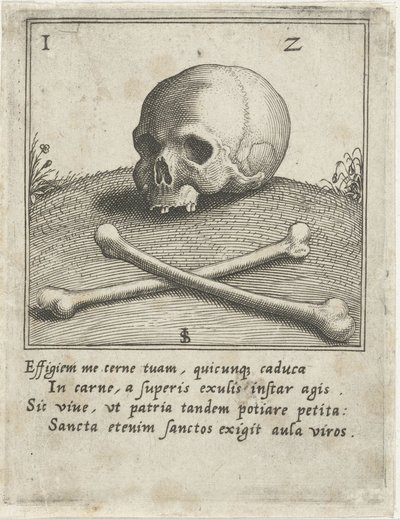 Vanitas Kuvaus kallolla ja kahdella luulla tekijältä Johann Sadeler (I)