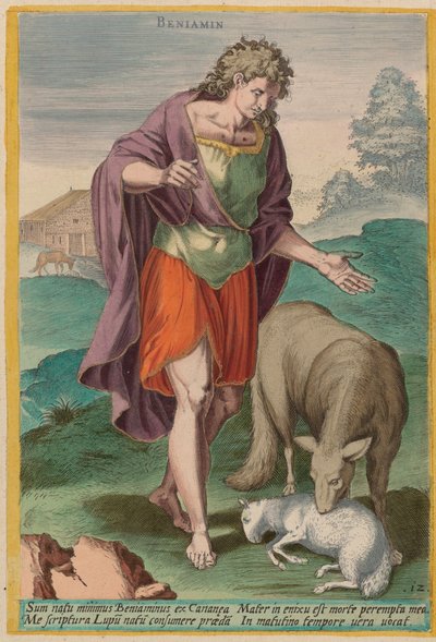 Benjamin, c. 1585. tekijältä Johann Sadeler I